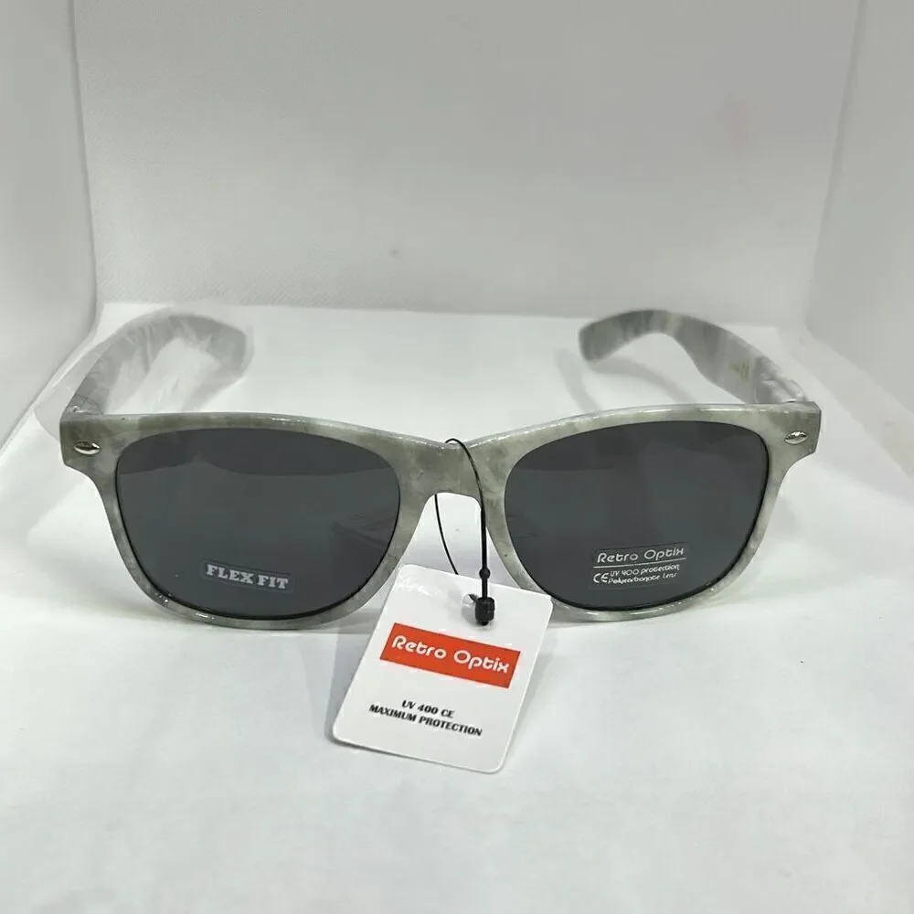 Gray Tie-Dye Unisex Retro Sunglasses